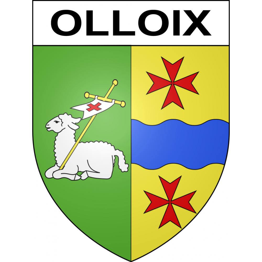 Pegatinas escudo de armas de Olloix adhesivo de la etiqueta engomada