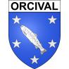 Orcival 63 ville sticker blason écusson autocollant adhésif