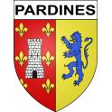 Pegatinas escudo de armas de Pardines adhesivo de la etiqueta engomada