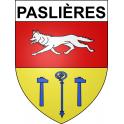 Pegatinas escudo de armas de Paslières adhesivo de la etiqueta engomada