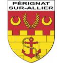 Pegatinas escudo de armas de Pérignat-sur-Allier adhesivo de la etiqueta engomada