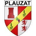 Pegatinas escudo de armas de Plauzat adhesivo de la etiqueta engomada