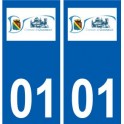 01 Dagneux logo ville autocollant plaque sticker