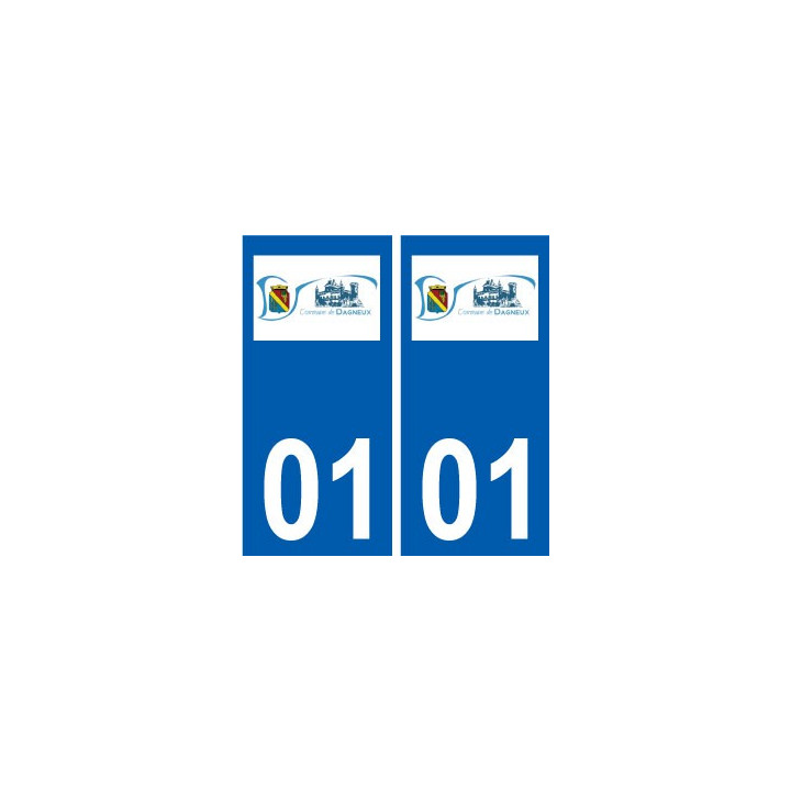 01 Dagneux logo ville autocollant plaque sticker