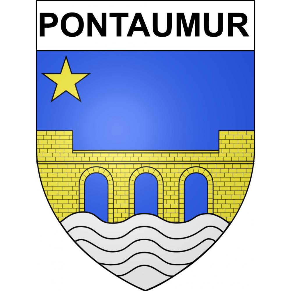 Pontaumur 63 ville sticker blason écusson autocollant adhésif