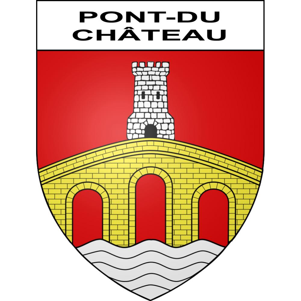 Pegatinas escudo de armas de Pont-du-Château adhesivo de la etiqueta engomada
