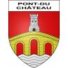 Pont-du-Château 63 ville sticker blason écusson autocollant adhésif