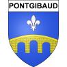 Pegatinas escudo de armas de Pontgibaud adhesivo de la etiqueta engomada