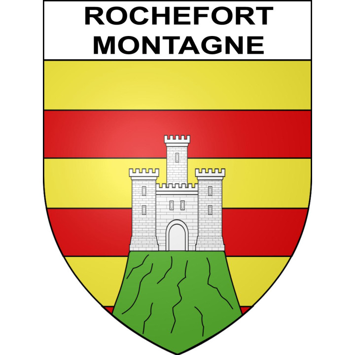 Stickers coat of arms Rochefort-Montagne adhesive sticker