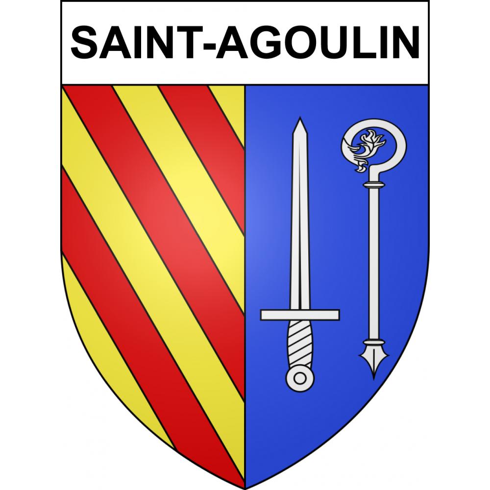 Saint-Agoulin 63 ville sticker blason écusson autocollant adhésif