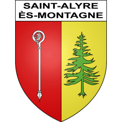 Saint-Alyre-ès-Montagne 63 ville sticker blason écusson autocollant adhésif