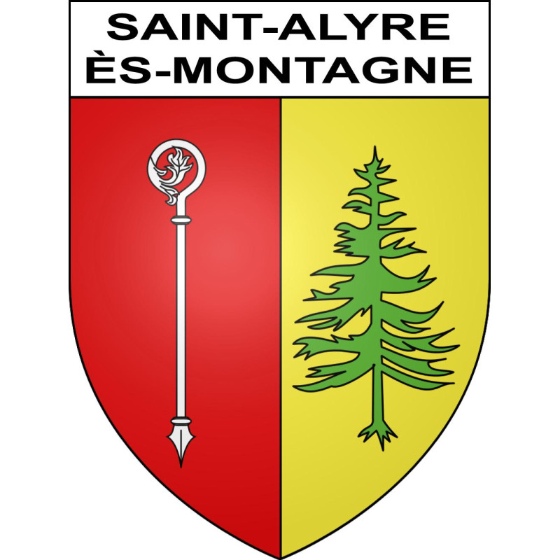 Stickers coat of arms Saint-Alyre-ès-Montagne adhesive sticker