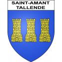 Pegatinas escudo de armas de Saint-Amant-Tallende adhesivo de la etiqueta engomada