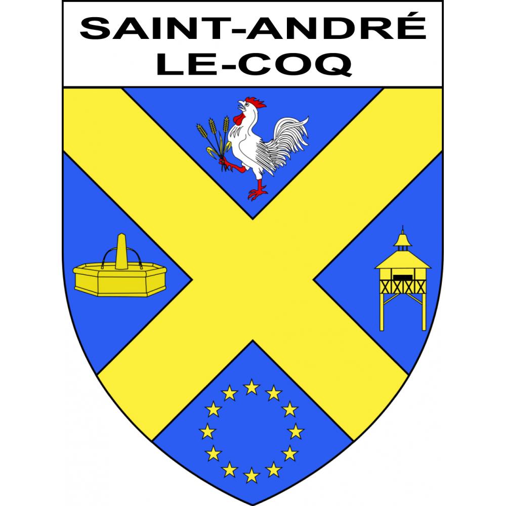 Saint-André-le-Coq Sticker wappen, gelsenkirchen, augsburg, klebender aufkleber