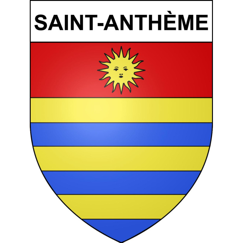 Pegatinas escudo de armas de Saint-Anthème adhesivo de la etiqueta engomada