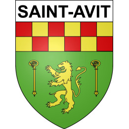 Pegatinas escudo de armas de Saint-Avit adhesivo de la etiqueta engomada