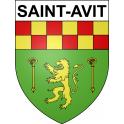 Pegatinas escudo de armas de Saint-Avit adhesivo de la etiqueta engomada