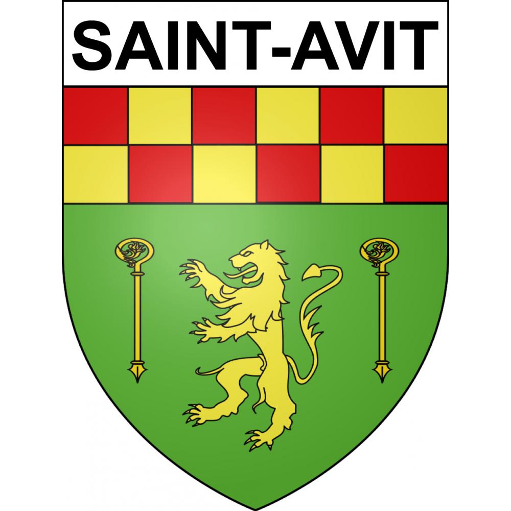 Pegatinas escudo de armas de Saint-Avit adhesivo de la etiqueta engomada
