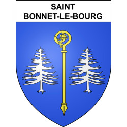 Saint-Bonnet-le-Bourg 63 ville sticker blason écusson autocollant adhésif