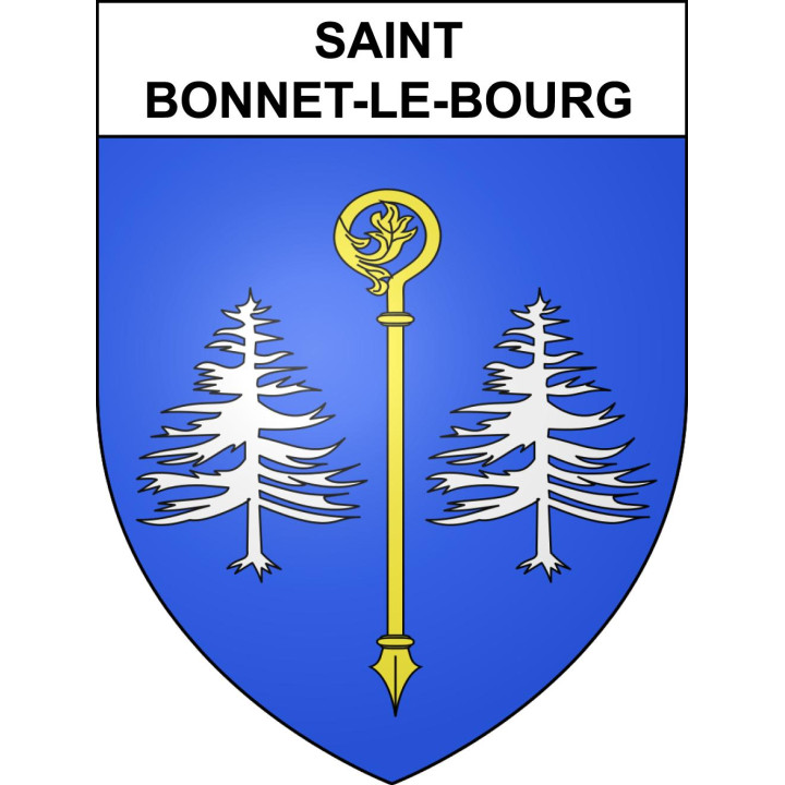 Stickers coat of arms Saint-Bonnet-le-Bourg adhesive sticker