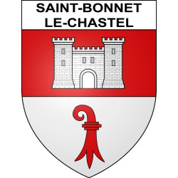 Saint-Bonnet-le-Chastel 63 ville sticker blason écusson autocollant adhésif