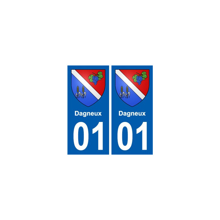 01 Dagneux ville autocollant plaque sticker