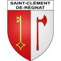 Saint-Clément-de-Régnat 63 ville sticker blason écusson autocollant adhésif