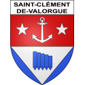 Stickers coat of arms Saint-Clément-de-Valorgue adhesive sticker