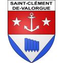 Pegatinas escudo de armas de Saint-Clément-de-Valorgue adhesivo de la etiqueta engomada
