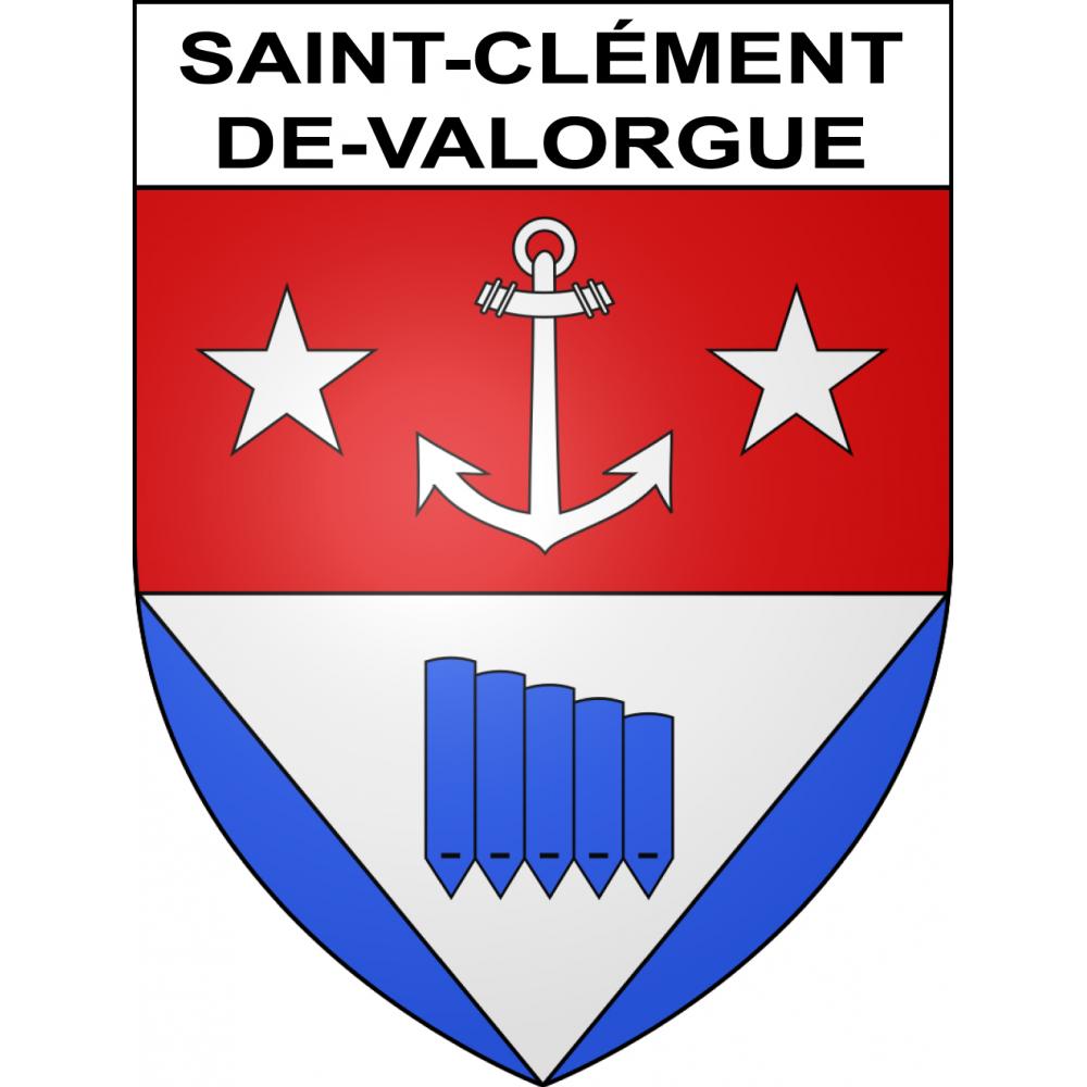 Saint-Clément-de-Valorgue 63 ville sticker blason écusson autocollant adhésif