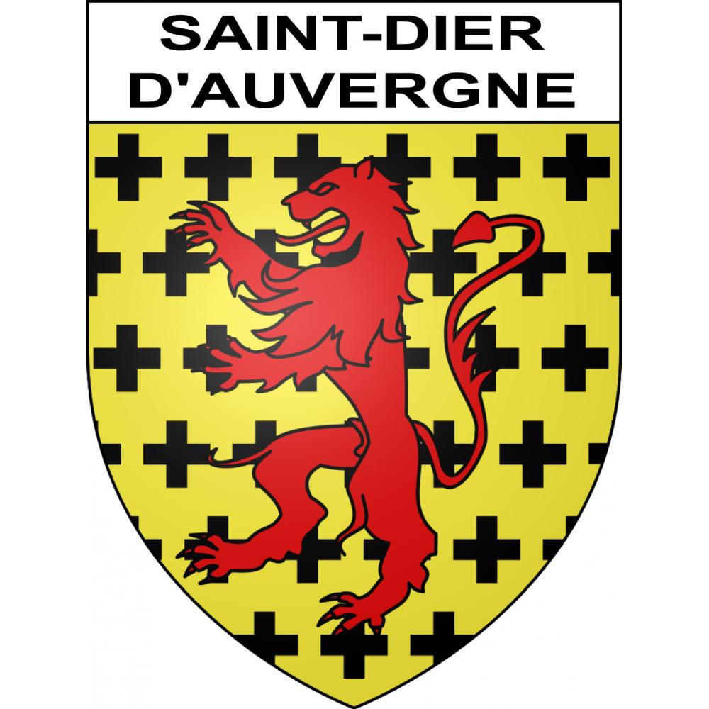 Pegatinas escudo de armas de Saint-Dier-d'Auvergne adhesivo de la etiqueta engomada