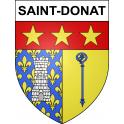Pegatinas escudo de armas de Saint-Donat adhesivo de la etiqueta engomada