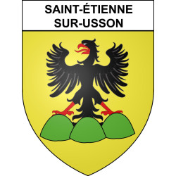 Saint-Étienne-sur-Usson 63 ville sticker blason écusson autocollant adhésif