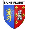 Pegatinas escudo de armas de Saint-Floret adhesivo de la etiqueta engomada