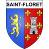Pegatinas escudo de armas de Saint-Floret adhesivo de la etiqueta engomada