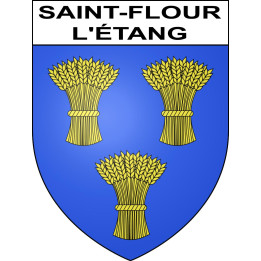 Pegatinas escudo de armas de Saint-Flour-l'Étang adhesivo de la etiqueta engomada