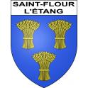 Pegatinas escudo de armas de Saint-Flour-l'Étang adhesivo de la etiqueta engomada