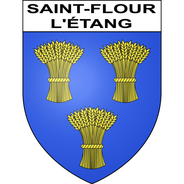 Saint-Flour-l'Étang 63 ville sticker blason écusson autocollant adhésif