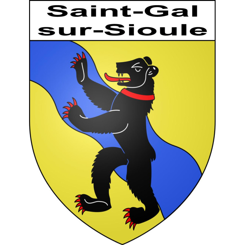 Saint-Gal-sur-Sioule Sticker wappen, gelsenkirchen, augsburg, klebender aufkleber