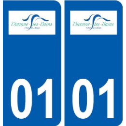 01 Divonne-les-Bains logo ville autocollant plaque sticker