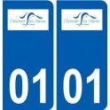 01 Divonne-les-Bains logo ville autocollant plaque sticker