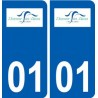 01 Divonne-les-Bains logo ville autocollant plaque sticker