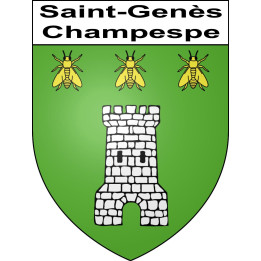 Saint-Genès-Champespe 63 ville sticker blason écusson autocollant adhésif
