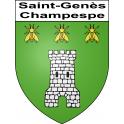 Saint-Genès-Champespe 63 ville sticker blason écusson autocollant adhésif