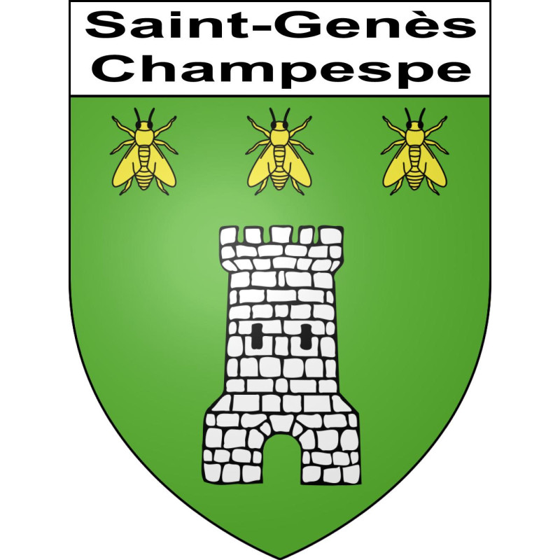 Stickers coat of arms Saint-Genès-Champespe adhesive sticker