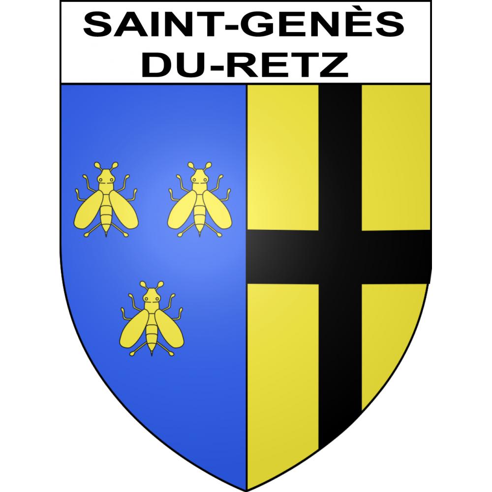 Pegatinas escudo de armas de Saint-Genès-du-Retz adhesivo de la etiqueta engomada