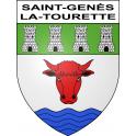 Saint-Genès-la-Tourette 63 ville sticker blason écusson autocollant adhésif