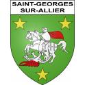 Pegatinas escudo de armas de Saint-Georges-sur-Allier adhesivo de la etiqueta engomada