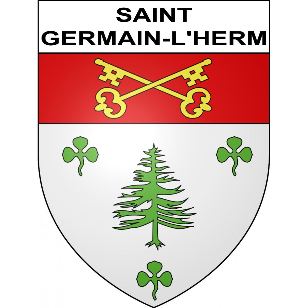 Saint-Germain-l'Herm 63 ville sticker blason écusson autocollant adhésif