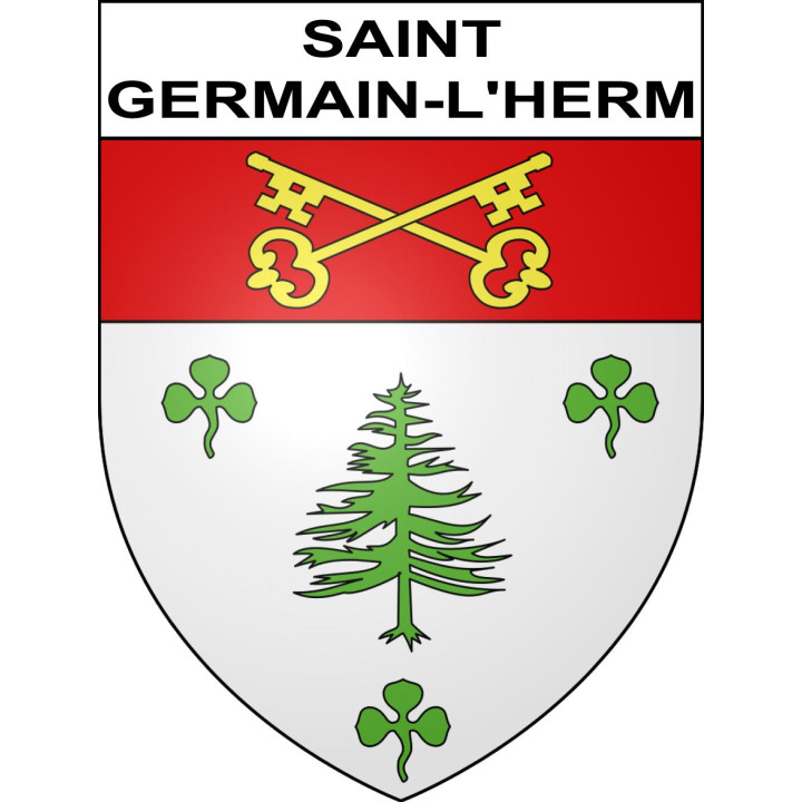 Saint-Germain-l'Herm 63 ville sticker blason écusson autocollant adhésif
